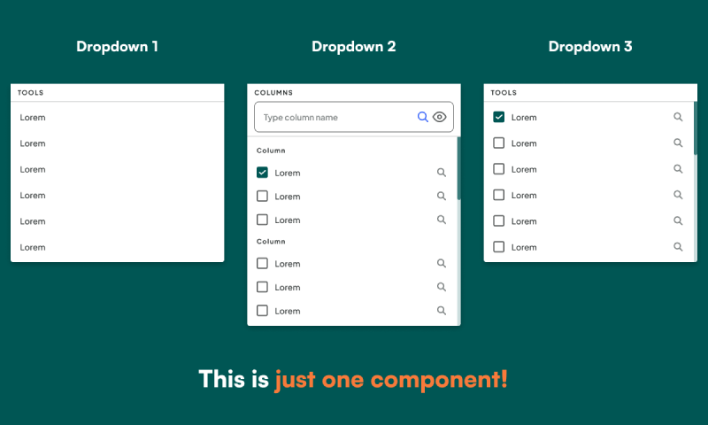 One component, multiple uses